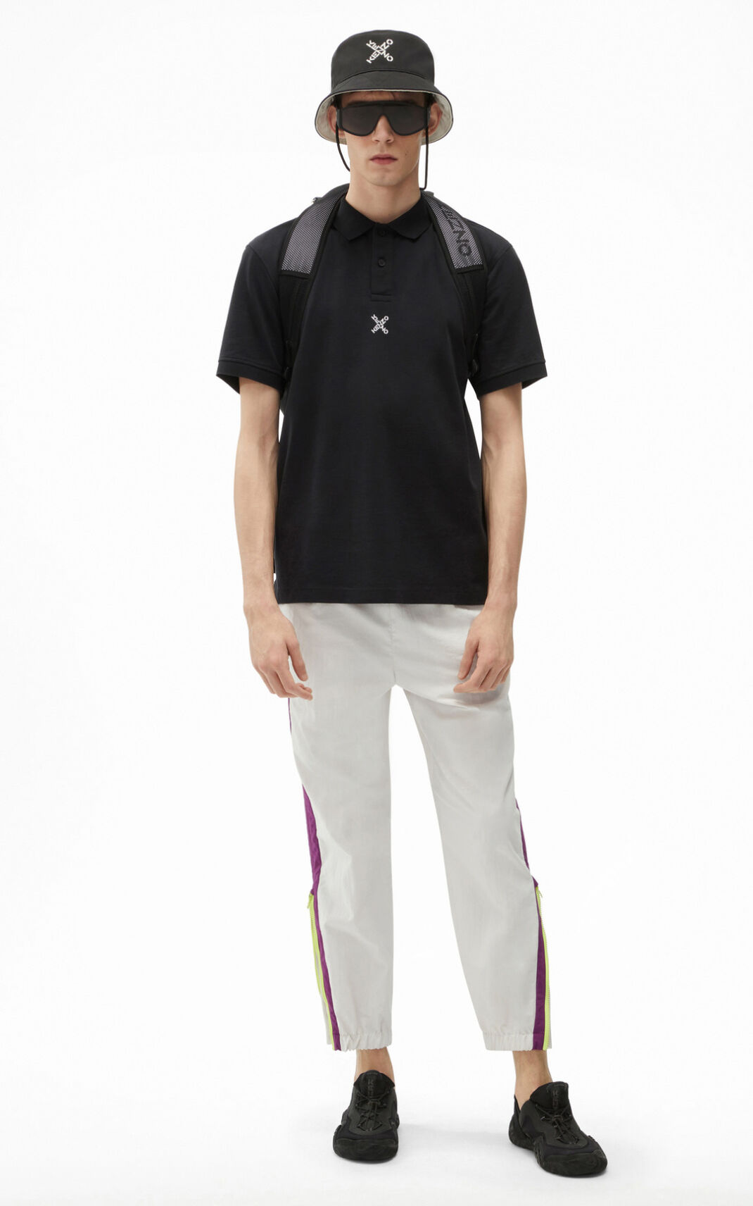 Kenzo Sport Poloshirt Heren Zwart | 89063TAKZ